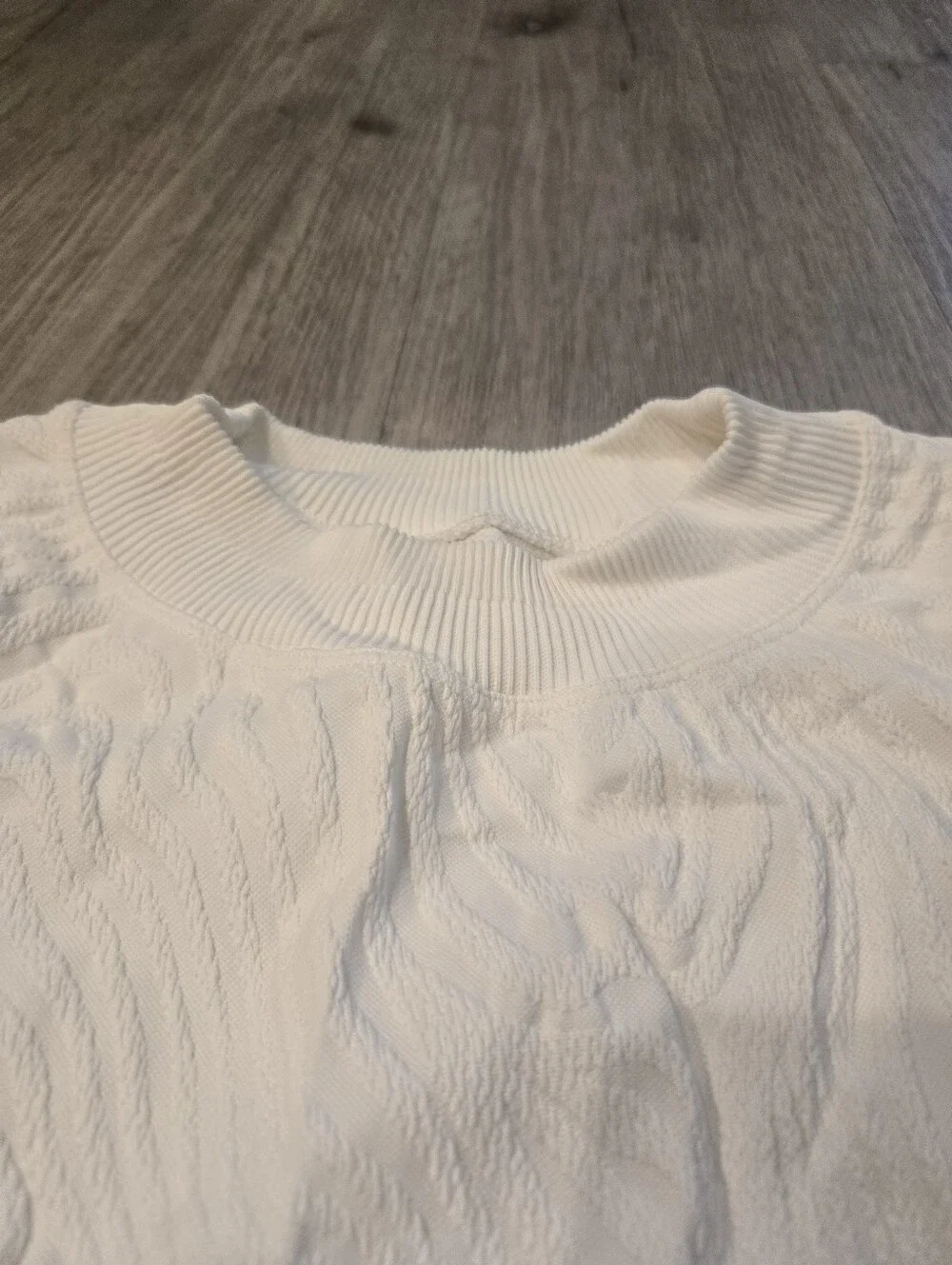 SPANX Long Sleeve Mock Neck Seamless Swirl Textured Sweater Sz 1X